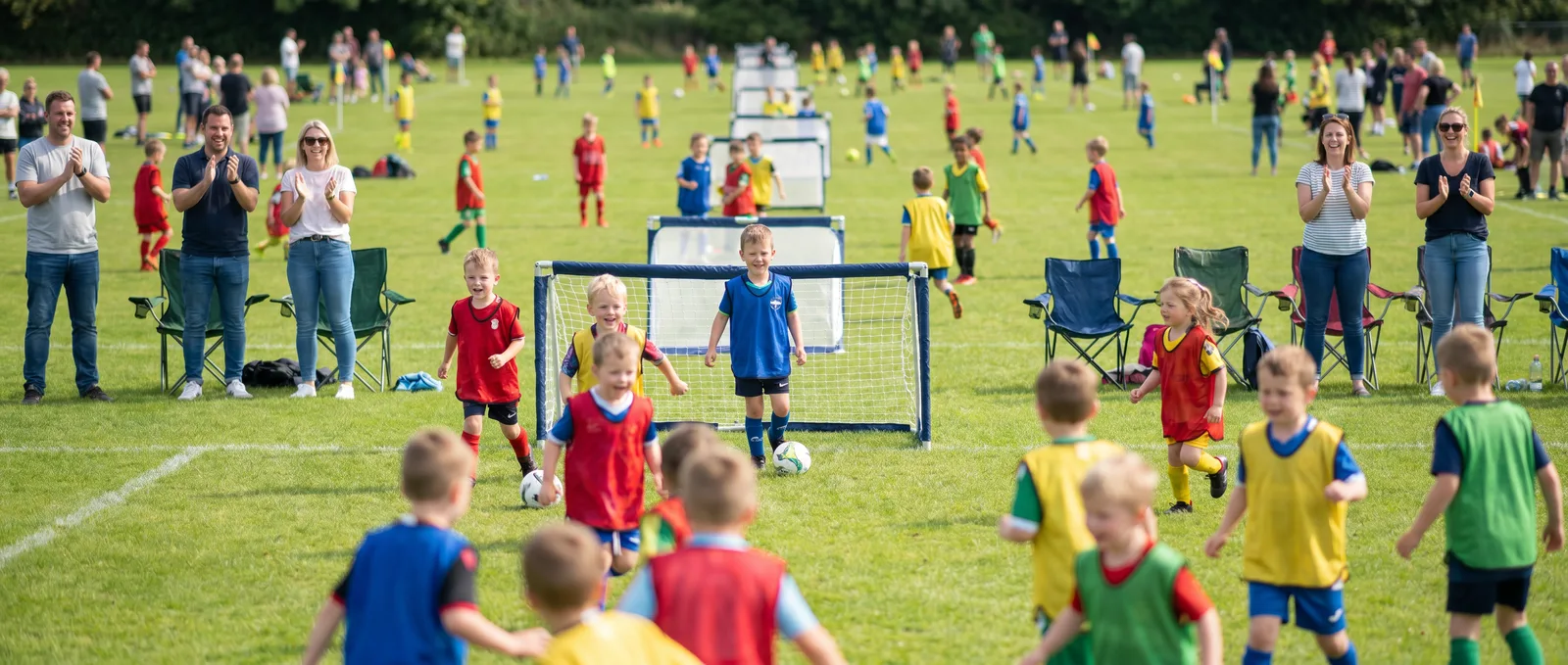Kinderfußball-Festival mit vielen kleinen Feldern